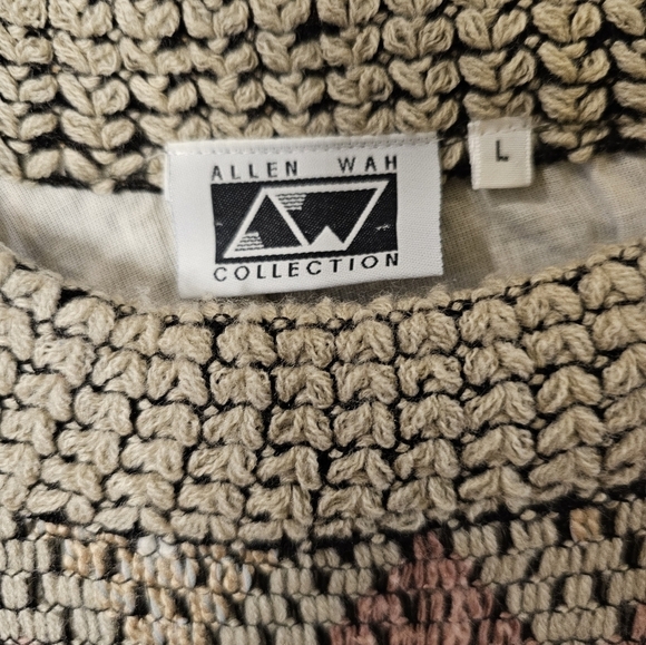 Vintage Allen Wah chevron print knitch sweater large - Picture 6 of 6